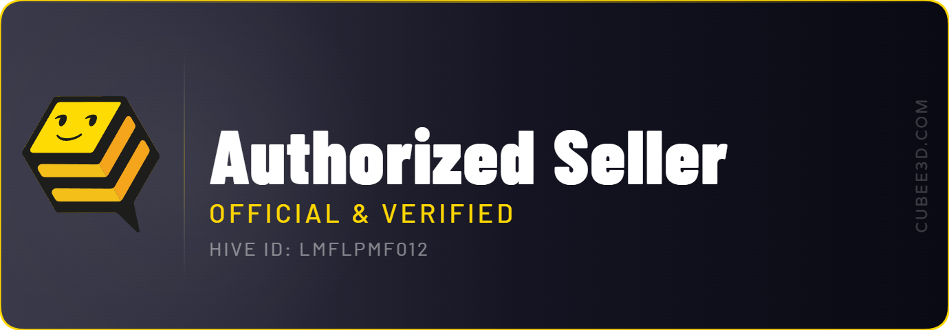 Cubee3D Hive Authorized Seller badge, seller ID LMFLPMF012